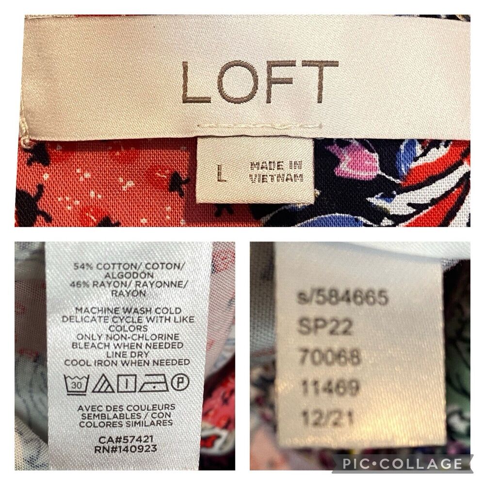 Patchwork Bloom Blouse Womens L Ladybug Cottageco… - image 5